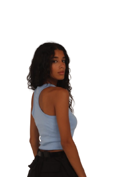 Shooter Baby Blue Tank Top