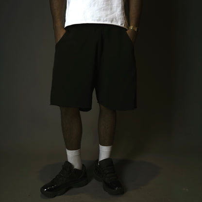 Black Unfinished Shorts