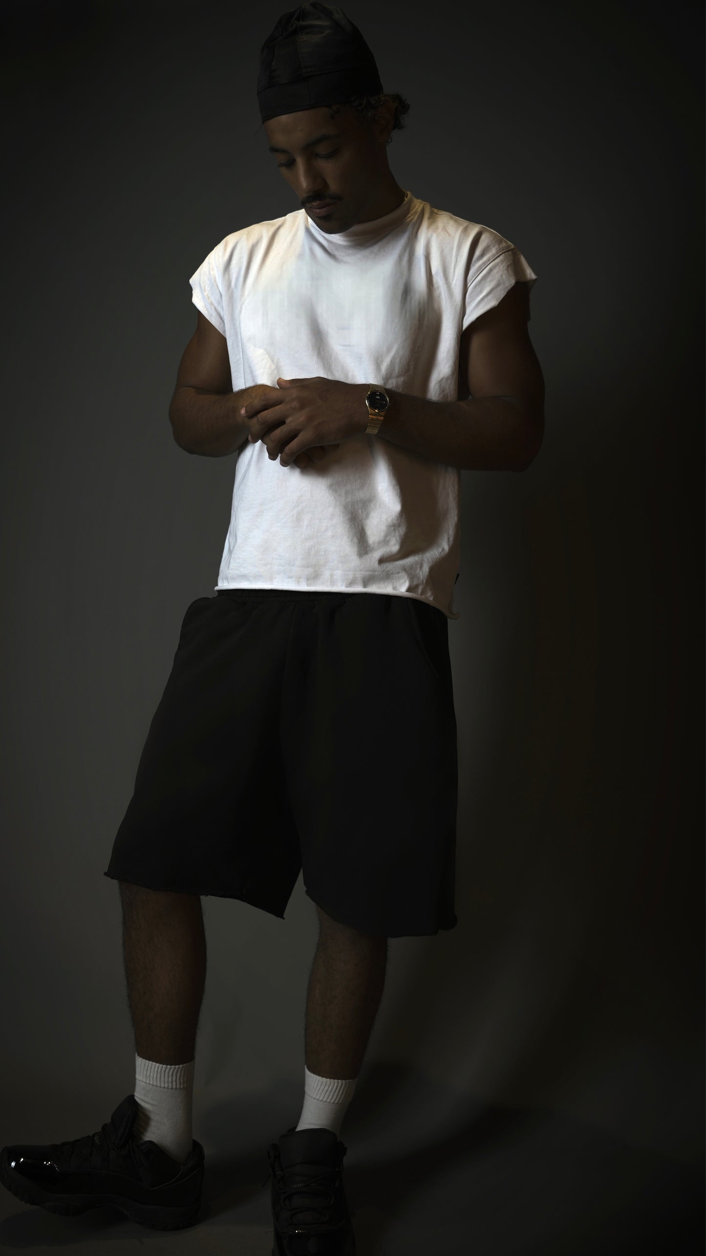 Black Unfinished Shorts