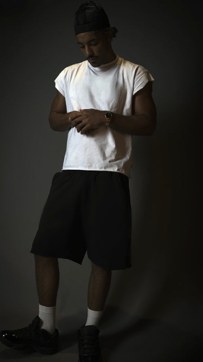 Black Unfinished Shorts