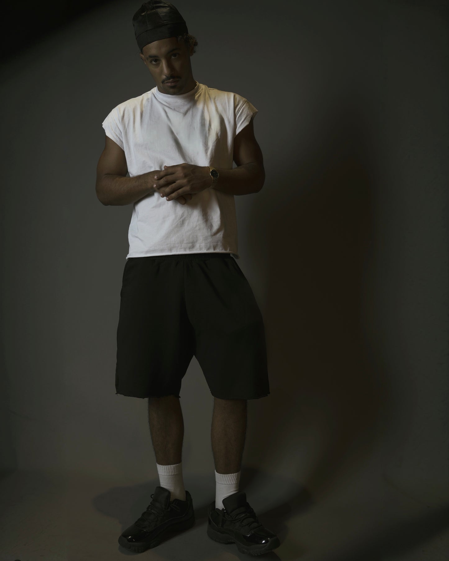 Black Unfinished Shorts