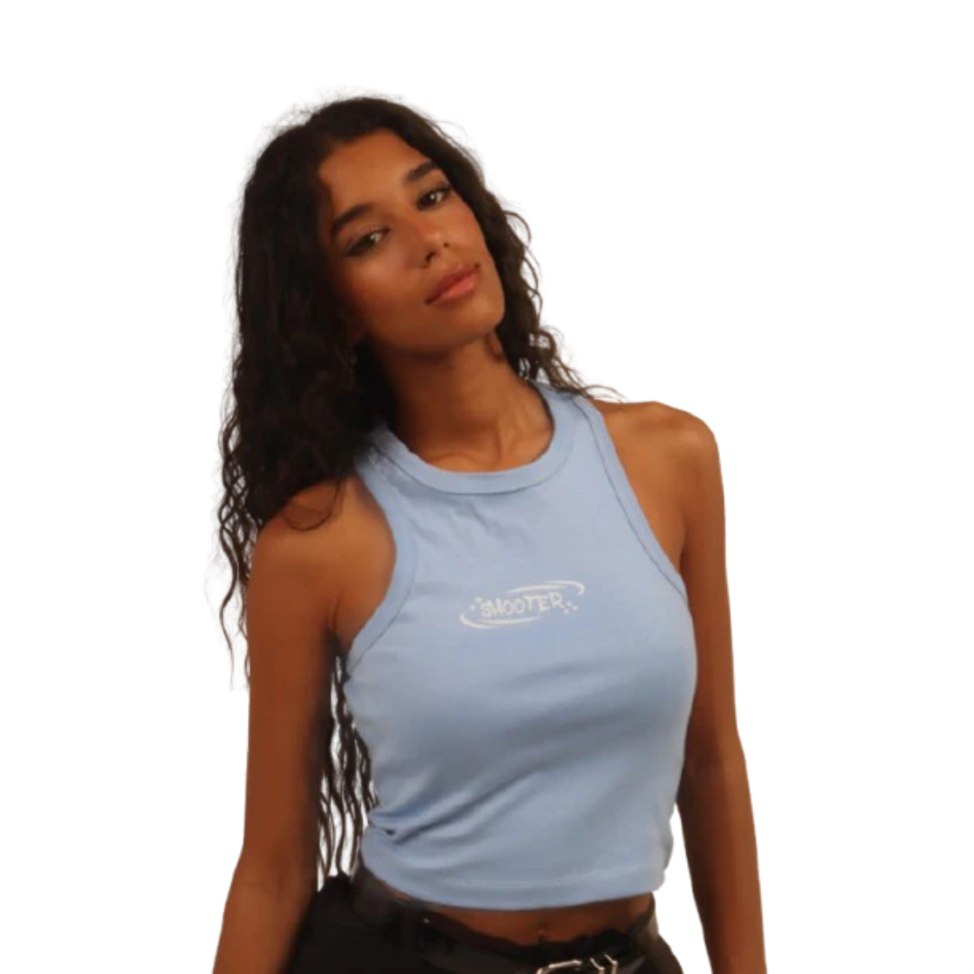 Shooter Baby Blue Tank Top